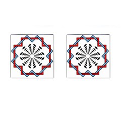 Star Illusion Mandala Cufflinks (square)