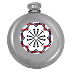 Star Illusion Mandala Round Hip Flask (5 Oz)