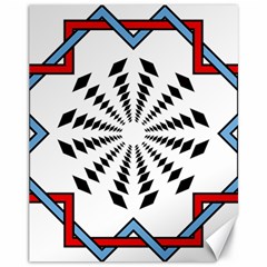 Star Illusion Mandala Canvas 11  X 14  by HermanTelo