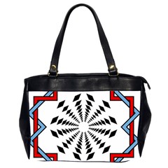 Star Illusion Mandala Oversize Office Handbag (2 Sides)