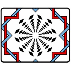 Star Illusion Mandala Fleece Blanket (medium) 