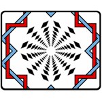 Star Illusion Mandala Fleece Blanket (Medium)  60 x50  Blanket Front