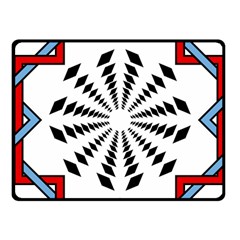 Star Illusion Mandala Fleece Blanket (small)