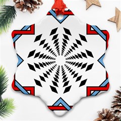 Star Illusion Mandala Snowflake Ornament (two Sides)