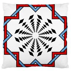 Star Illusion Mandala Large Cushion Case (one Side)