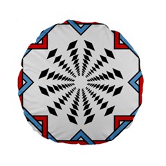 Star Illusion Mandala Standard 15  Premium Round Cushions