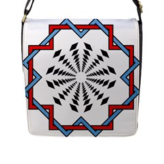 Star Illusion Mandala Flap Closure Messenger Bag (l)