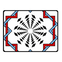 Star Illusion Mandala Double Sided Fleece Blanket (small) 