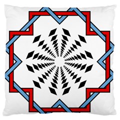 Star Illusion Mandala Large Flano Cushion Case (one Side)