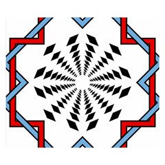 Star Illusion Mandala Double Sided Flano Blanket (small) 