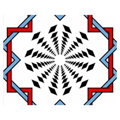 Star Illusion Mandala Double Sided Flano Blanket (medium) 