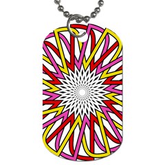 Sun Abstract Mandala Dog Tag (one Side) by HermanTelo