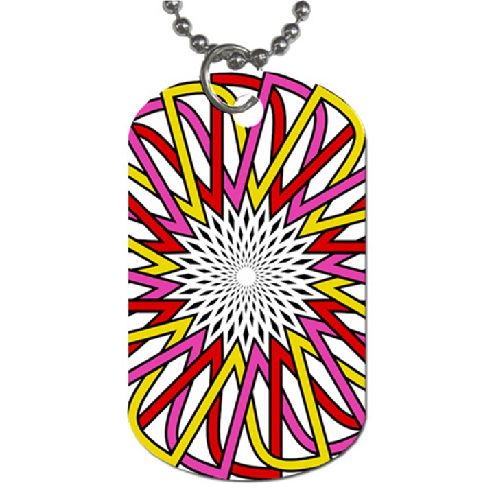 Sun Abstract Mandala Dog Tag (Two Sides)