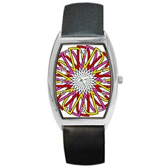 Sun Abstract Mandala Barrel Style Metal Watch