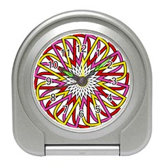 Sun Abstract Mandala Travel Alarm Clock