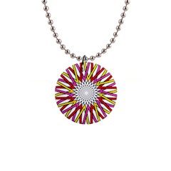 Sun Abstract Mandala 1  Button Necklace