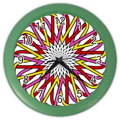 Sun Abstract Mandala Color Wall Clock by HermanTelo