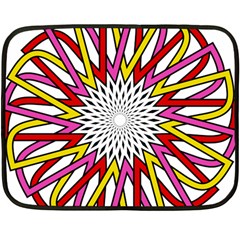 Sun Abstract Mandala Double Sided Fleece Blanket (mini) 