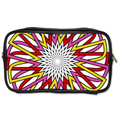 Sun Abstract Mandala Toiletries Bag (two Sides) by HermanTelo