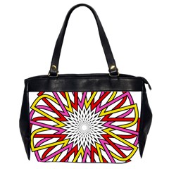 Sun Abstract Mandala Oversize Office Handbag (2 Sides)