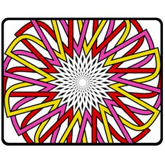 Sun Abstract Mandala Fleece Blanket (medium) 