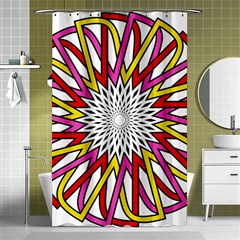 Sun Abstract Mandala Shower Curtain 48  X 72  (small) 