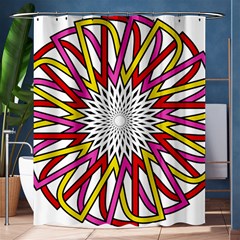 Sun Abstract Mandala Shower Curtain 60  X 72  (medium) 