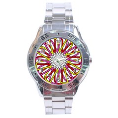 Sun Abstract Mandala Stainless Steel Analogue Watch