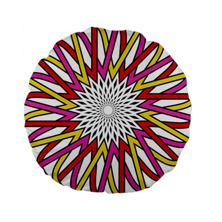 Sun Abstract Mandala Standard 15  Premium Round Cushions