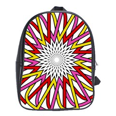 Sun Abstract Mandala School Bag (xl)