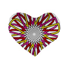 Sun Abstract Mandala Standard 16  Premium Heart Shape Cushions