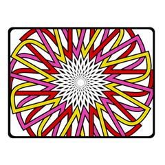 Sun Abstract Mandala Double Sided Fleece Blanket (small) 