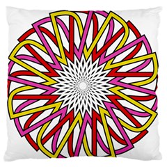 Sun Abstract Mandala Large Flano Cushion Case (two Sides)