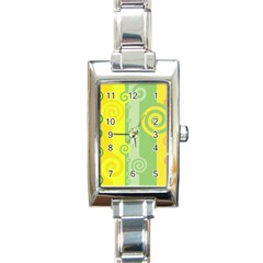 Ring Kringel Background Abstract Yellow Rectangle Italian Charm Watch by HermanTelo