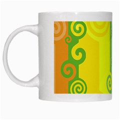 Ring Kringel Background Abstract Yellow White Mugs by HermanTelo