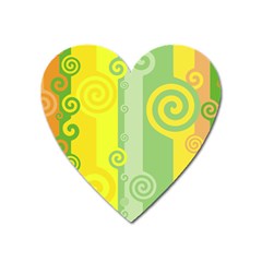 Ring Kringel Background Abstract Yellow Heart Magnet by HermanTelo