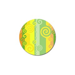 Ring Kringel Background Abstract Yellow Golf Ball Marker (4 Pack)