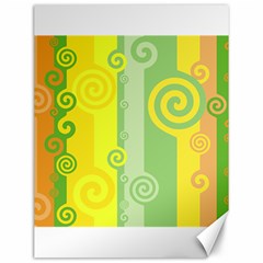 Ring Kringel Background Abstract Yellow Canvas 12  X 16 