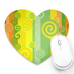 Ring Kringel Background Abstract Yellow Heart Mousepads by HermanTelo