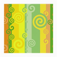 Ring Kringel Background Abstract Yellow Medium Glasses Cloth (2-side) by HermanTelo