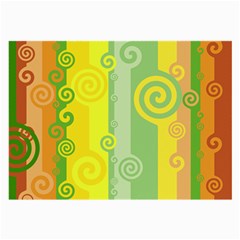 Ring Kringel Background Abstract Yellow Large Glasses Cloth (2-side)