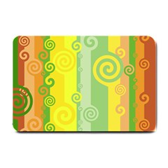 Ring Kringel Background Abstract Yellow Small Doormat 