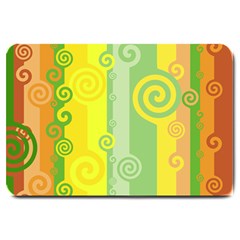 Ring Kringel Background Abstract Yellow Large Doormat 