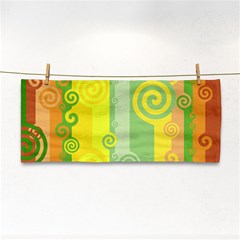 Ring Kringel Background Abstract Yellow Hand Towel