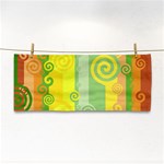 Ring Kringel Background Abstract Yellow Hand Towel Front