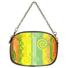 Ring Kringel Background Abstract Yellow Chain Purse (one Side)