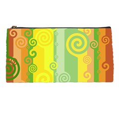 Ring Kringel Background Abstract Yellow Pencil Cases by HermanTelo