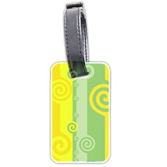 Ring Kringel Background Abstract Yellow Luggage Tags (two Sides)