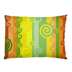 Ring Kringel Background Abstract Yellow Pillow Case (two Sides)