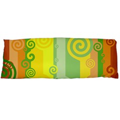 Ring Kringel Background Abstract Yellow Body Pillow Case (dakimakura)